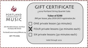 Gift Certificate sample