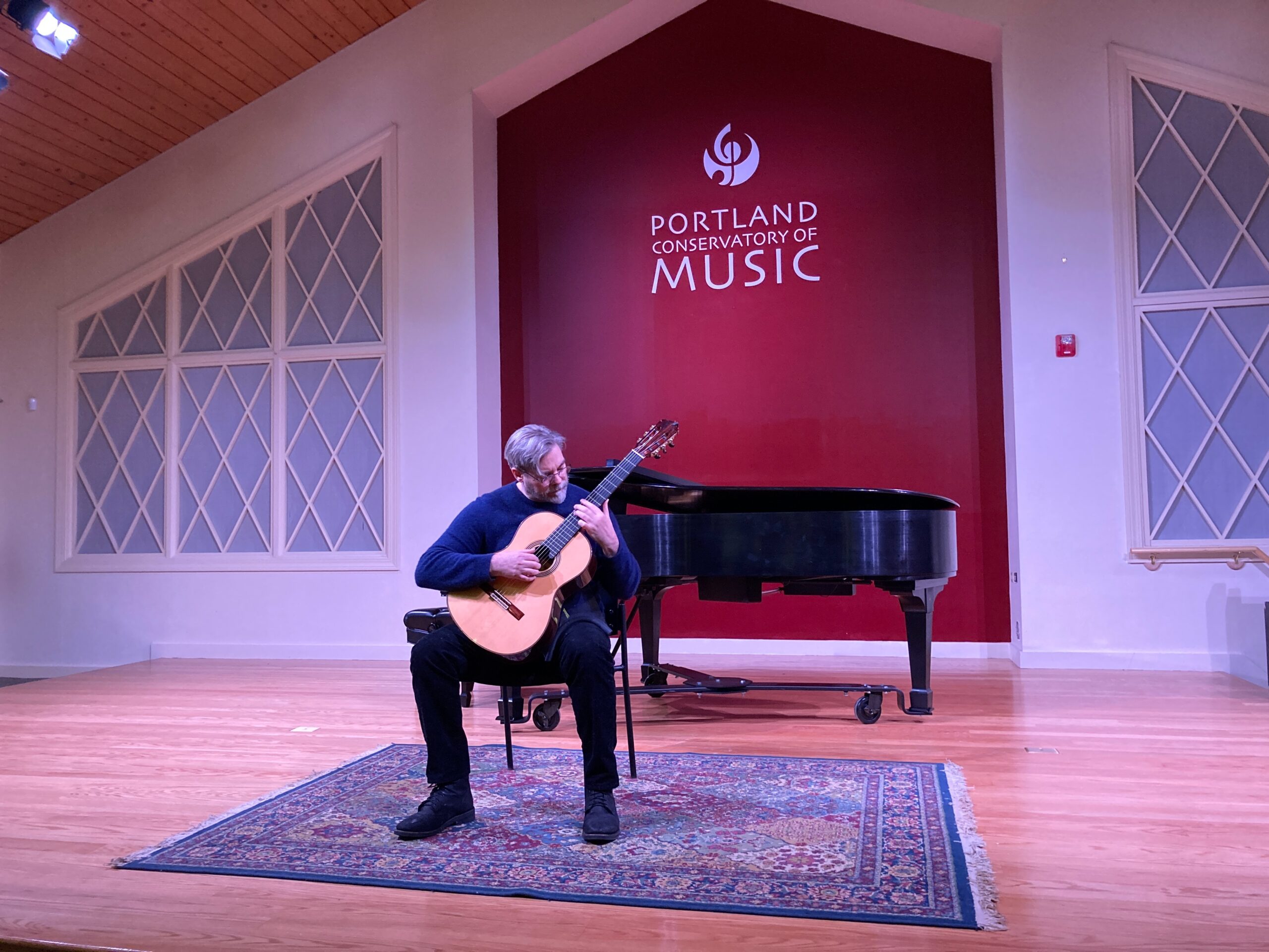 Guitarist performing on stage